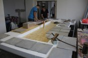 A tady už celý projekt ve své velikosti. 4x2m modelu pro obec Úvalno.